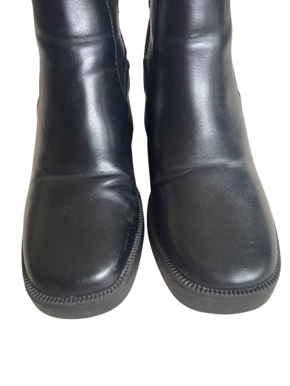 Princess Polly Lexus Chunky Block Heel Platform Ankle Boots Black Size 9 Goth - Picture 3 of 12